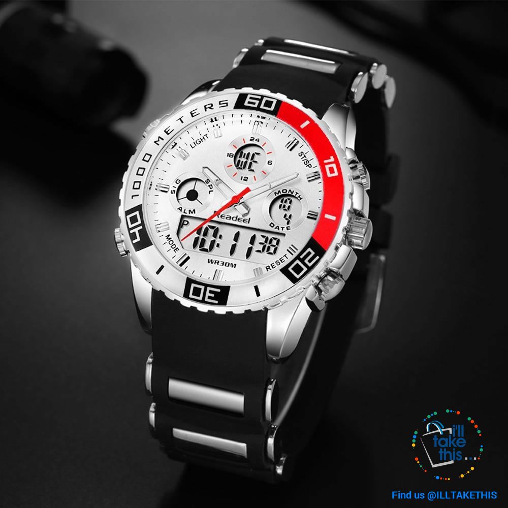 Dual Faced Sports Watch ⌚ Analog/Digital Men's Quartz Wrist Watch - I'LL TAKE THIS