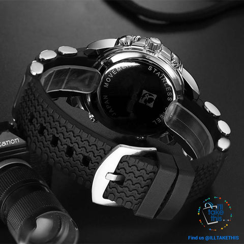 Image of Dual Faced Sports Watch ⌚ Analog/Digital Men's Quartz Wrist Watch - I'LL TAKE THIS