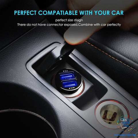 Image of Dual USB Car Charger Quick/Fast Charge Mobile Phone Car-charger adapter for iPhone/Samsung/Lg Phone - I'LL TAKE THIS