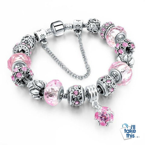 Image of Crystal Beads Bracelets/Bangles Silver Plated Charm Bracelets For Women - I'LL TAKE THIS