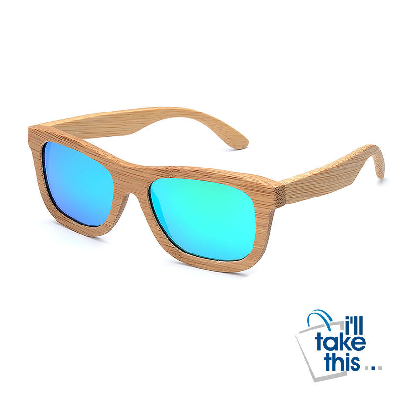 Gift Boxed Vintage Wayfarer Style Bamboo Wooden Sunglasses - I'LL TAKE THIS