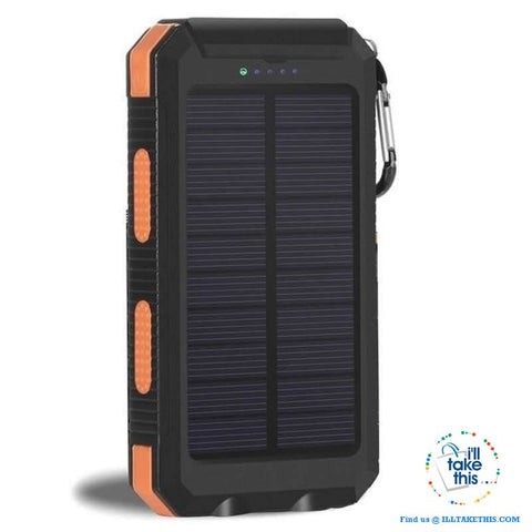 Image of Eco-Friendly Solar Power Bank Real 20000 mAh Dual USB - Splashproof with Torch, 5 color options - I'LL TAKE THIS