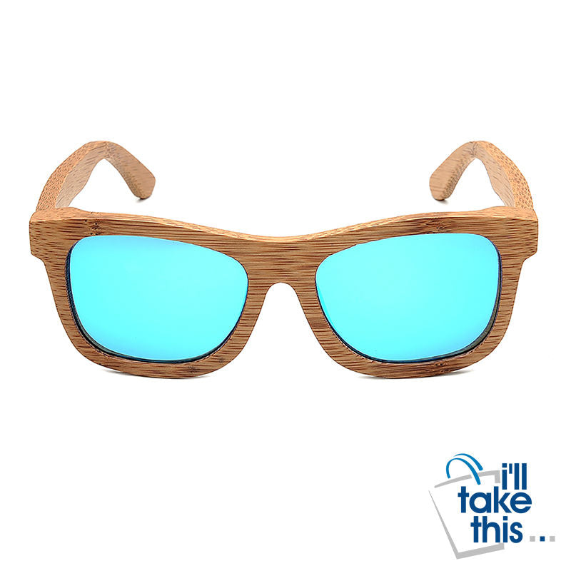 Gift Boxed Vintage Wayfarer Style Bamboo Wooden Sunglasses - I'LL TAKE THIS
