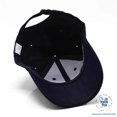 Image of Skull Embroided Strapback Baseball Cap, High-Quality 100% Cotton Unisex - 2 Colors - I'LL TAKE THIS