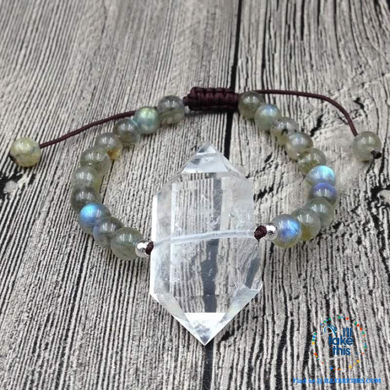 Energy + Destiny Natural Quartz and Labradorite stone Bracelet - I'LL TAKE THIS