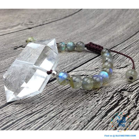 Image of Energy + Destiny Natural Quartz and Labradorite stone Bracelet - I'LL TAKE THIS