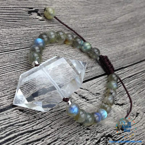 Image of Energy + Destiny Natural Quartz and Labradorite stone Bracelet - I'LL TAKE THIS