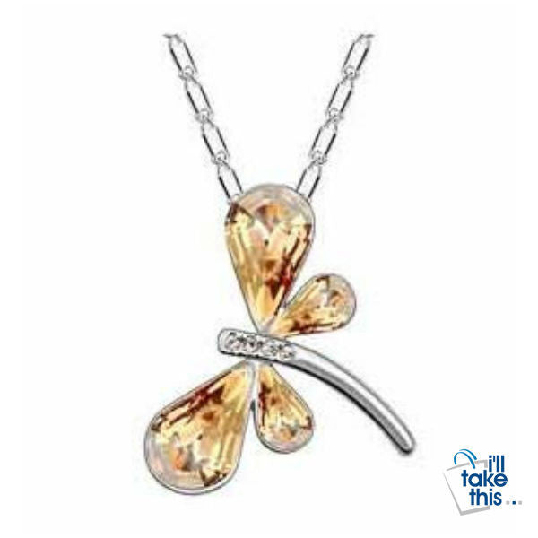 Crystal Dragonfly - Butterfly Pendant with FREE Necklace - I'LL TAKE THIS