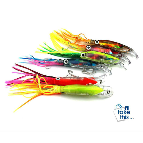 Image of Fishing Lure Squid Like Swimming Bait - 14cm 42g with double treble hooks a unique Fishing Tackle - I'LL TAKE THIS