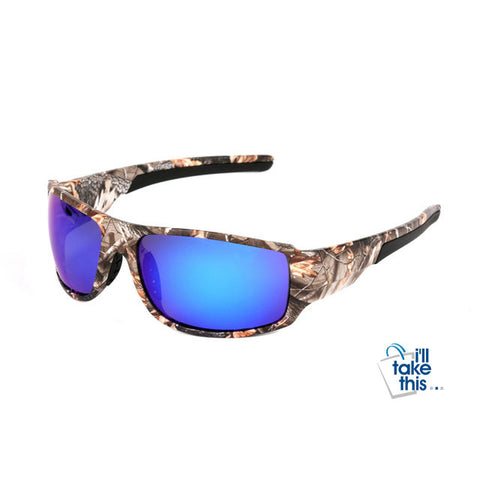 Image of Polarized Sunglasses Camouflage Frame Sport Sun Glasses Fishing, Hunting, GREAT Driving glasses - I'LL TAKE THIS