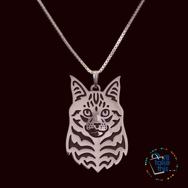 Maine Coon Cat Pendant with Free Chain - I'LL TAKE THIS
