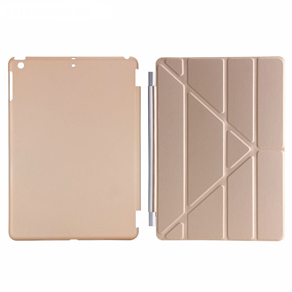 iPad 9.7 2017/18 Magnetic flip stand case, smart cover, auto wake/sleep solid back in Vegan leather - I'LL TAKE THIS