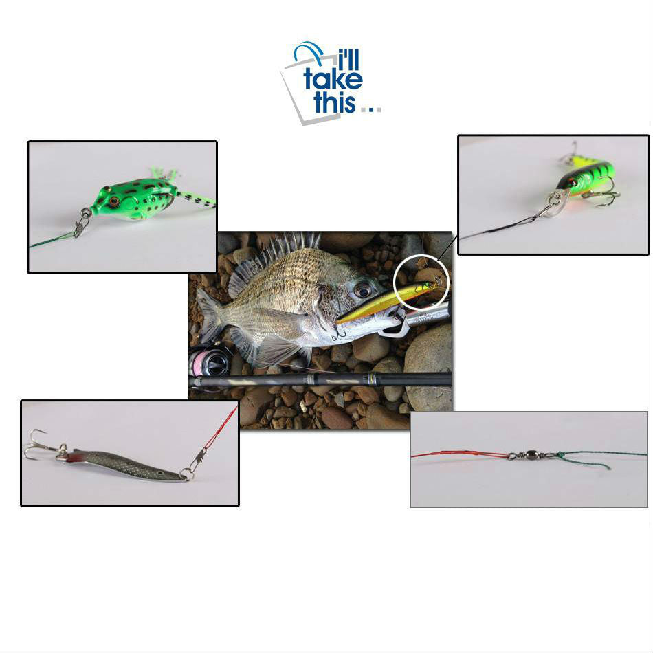 50PCS Steel Wire Leader Rope Fishing Line Lure Leader Swivel Interlock Snap Anti-bite Line fishing hooks 16/18/22/25/28cm - I'LL TAKE THIS