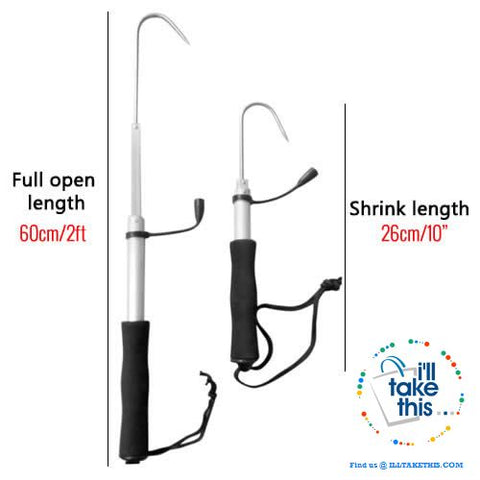 Image of Fisherman's Telescopic Gaff, Aluminum Body with Stainless Hook + Sturdy Handle 2 or 4 Foot - I'LL TAKE THIS