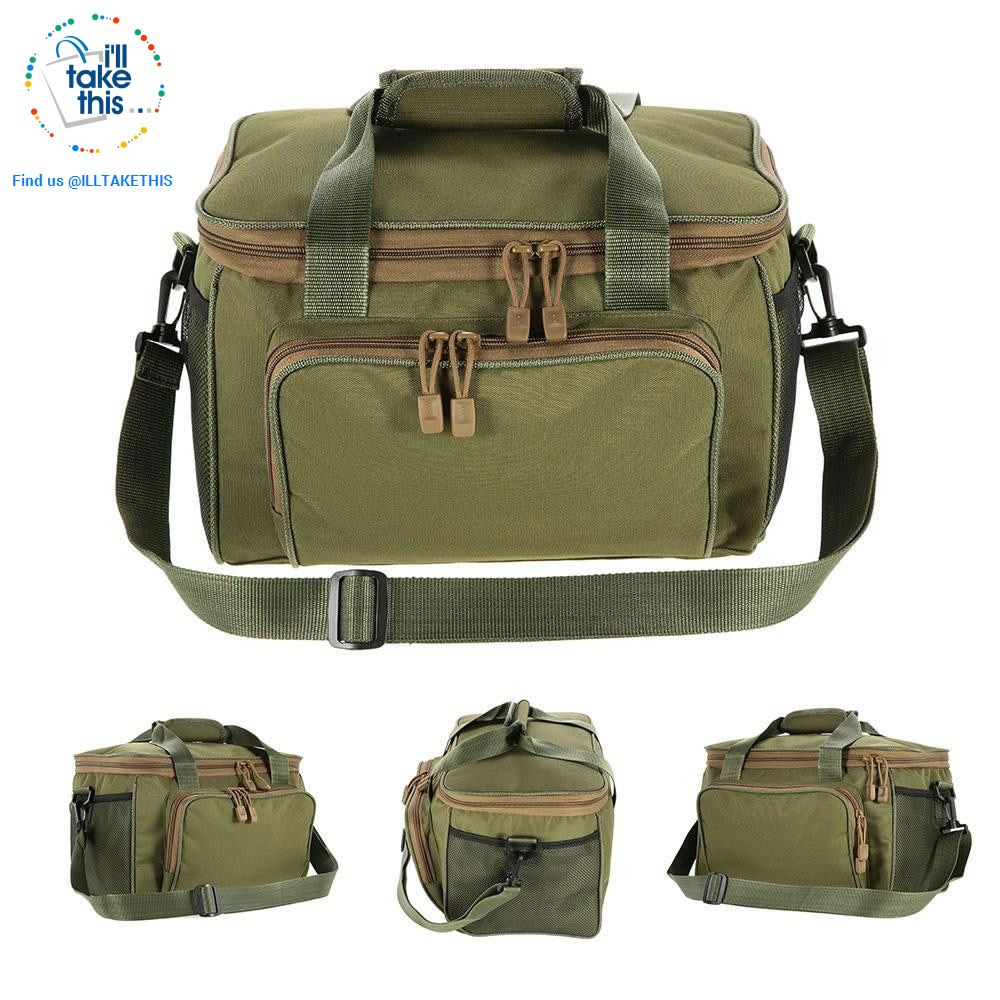Fishing Bag - Built tough with Canvas Multi-function Bag with Waist/Shoulder Strap - 3 Colors - I'LL TAKE THIS