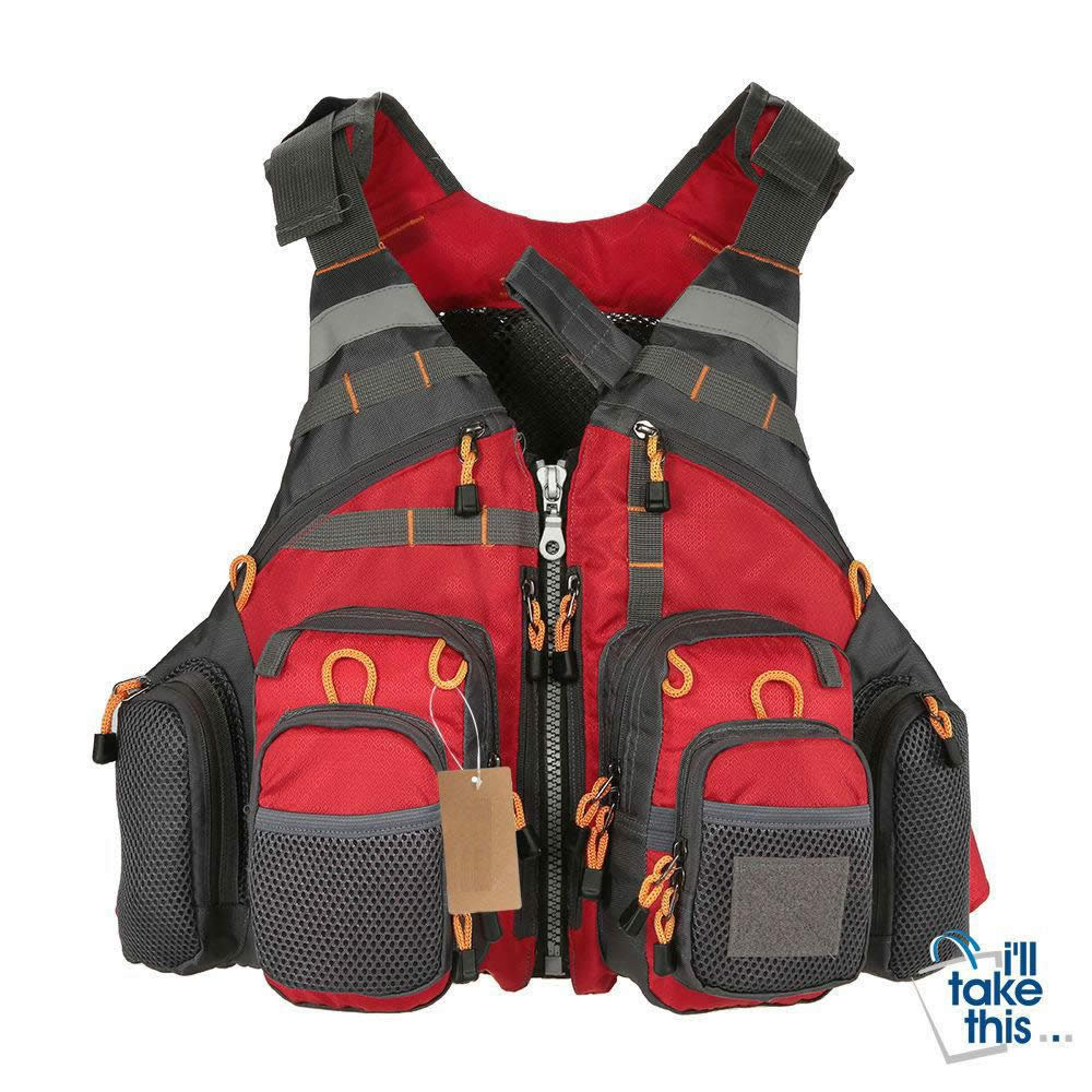Fishing Vest and/or Life Jacket Ideal for ROCK, Boat or Rapids Fishing with Flotation inbuilt - I'LL TAKE THIS