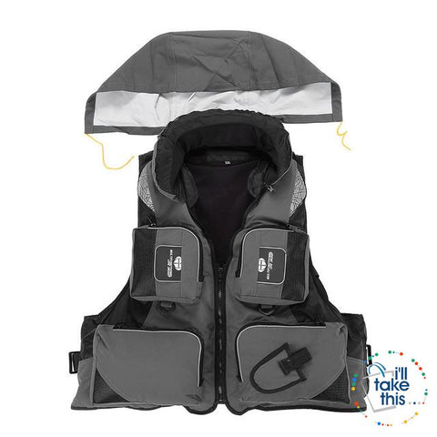 Image of Fishing Vests Suit Fly, Boat or Rock Fishing built-in buoyancy ideal Safety Jacket for All fishermen - I'LL TAKE THIS