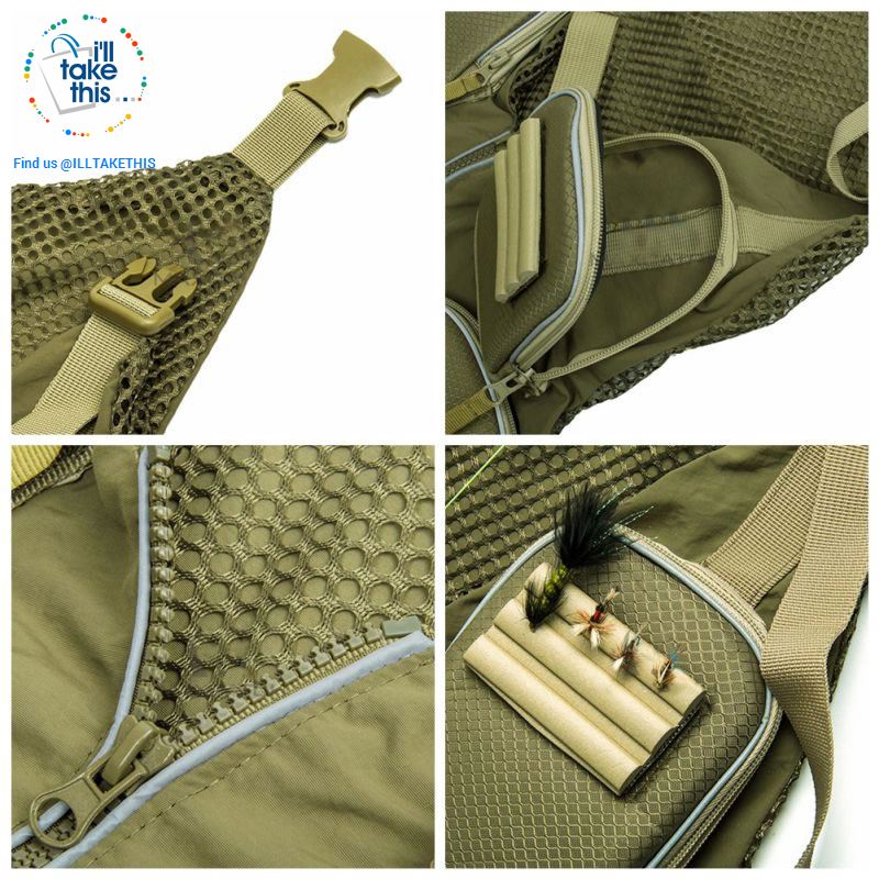 Our MaxCatch Flyfishing vest with BONUS Double hook Fly fishing lures - I'LL TAKE THIS