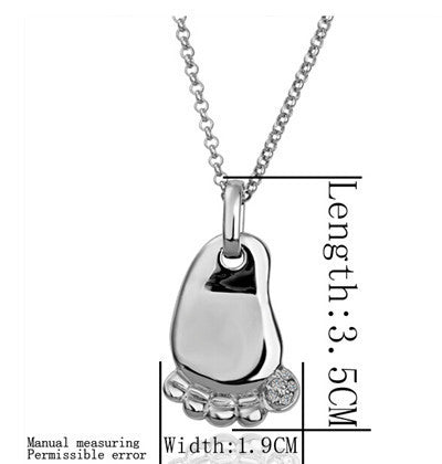 Cute baby foot ideal birth birthday gift Gold or Silver Plated Pendant with FREE Necklace - I'LL TAKE THIS