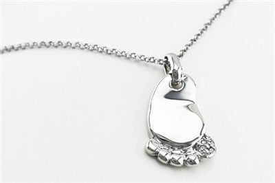 Cute baby foot ideal birth birthday gift Gold or Silver Plated Pendant with FREE Necklace - I'LL TAKE THIS