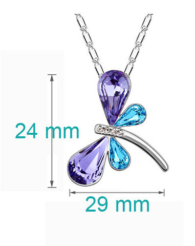 Image of Crystal Dragonfly - Butterfly Pendant with FREE Necklace - I'LL TAKE THIS