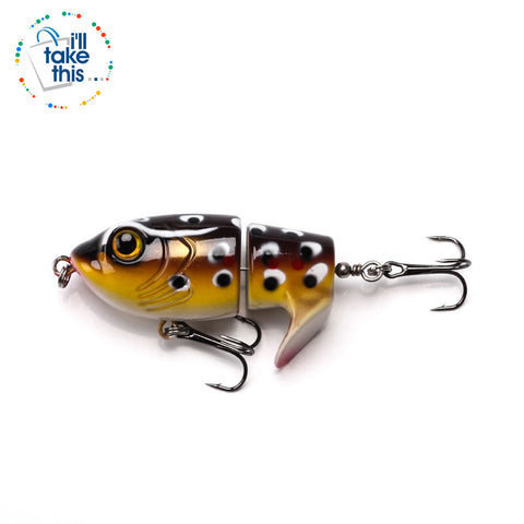 Image of Bigass Bass Frog Fishing lures, JerkPro™ offering 8 Color Option with lifelike swimming motion tail - I'LL TAKE THIS