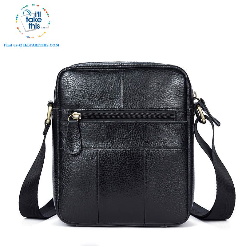 Sleek clean full leather Man bag has enough room to pack your Tablet, Ideal men's crossbody bag - I'LL TAKE THIS