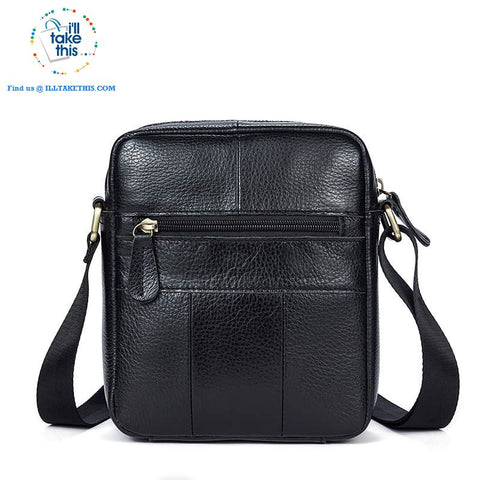 Image of Sleek clean full leather Man bag has enough room to pack your Tablet, Ideal men's crossbody bag - I'LL TAKE THIS