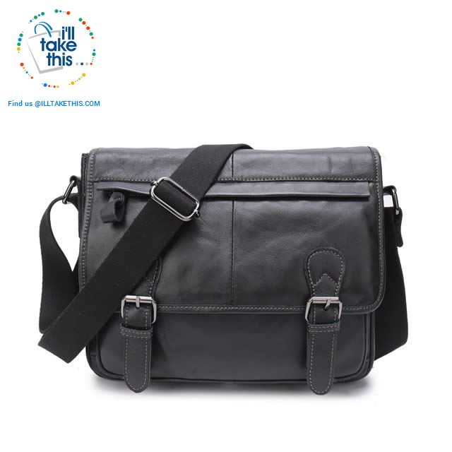 Business Style Vintage Shoulder bag with a tonne of room to go - Genuine Leather in Black or Brown - I'LL TAKE THIS