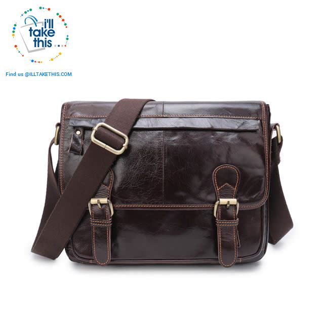 Business Style Vintage Shoulder bag with a tonne of room to go - Genuine Leather in Black or Brown - I'LL TAKE THIS