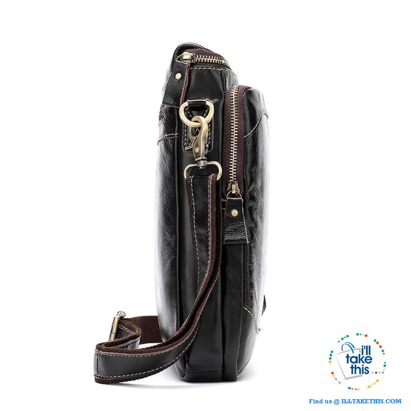 Genuine Leather Messenger bag/Man bag with enough room to take your iPad/Android Tablet - I'LL TAKE THIS
