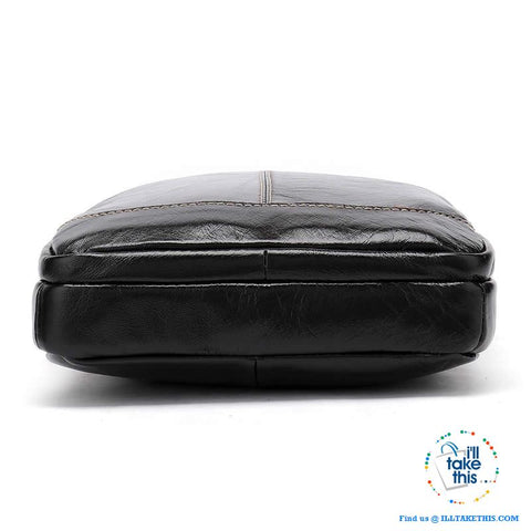 Image of Genuine Leather Messenger bag/Man bag with enough room to take your iPad/Android Tablet - I'LL TAKE THIS