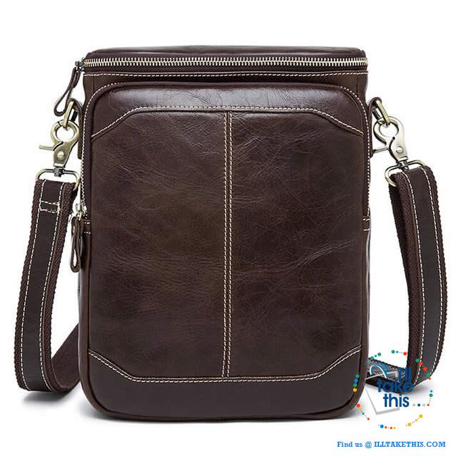 Genuine Leather Messenger bag/Man bag with enough room to take your iPad/Android Tablet - I'LL TAKE THIS