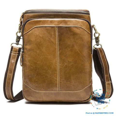 Image of Genuine Leather Messenger bag/Man bag with enough room to take your iPad/Android Tablet - I'LL TAKE THIS