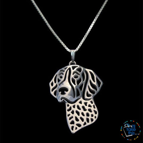 Image of German Shorthaired Pointer Lovers' a unique designed Pendant, in Silver, Gold or Rose Gold plating - I'LL TAKE THIS