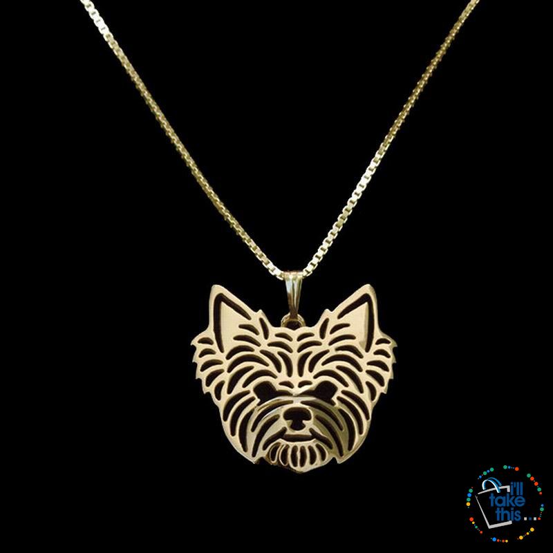 Yorkshire Terrier PendantĀ in Gold, Silver or Rose Gold plating with FREE Link chain - I'LL TAKE THIS
