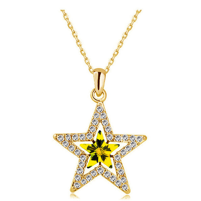 Crystal Star Pendant + Necklace - 6 Colors, Great fashion jewelry ⭐ - I'LL TAKE THIS