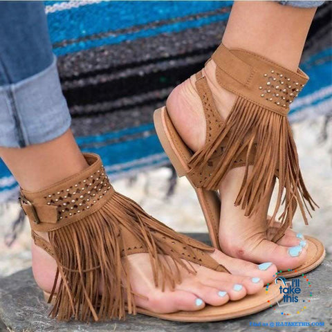 Image of Gorgeous Tassel Bohemian Sandals with Ankle Strap - 3 Colors - I'LL TAKE THIS