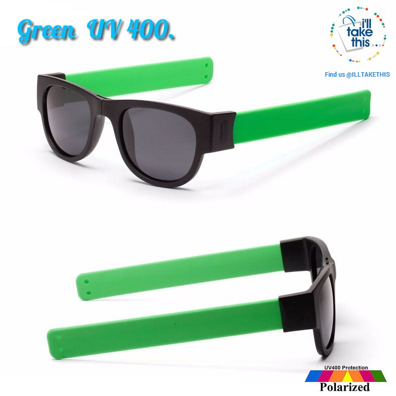 Slap Sunglasses Polarized Slappable Bracelet Sun Glasses for Men/Women Unique Wristband Fold Shades - I'LL TAKE THIS