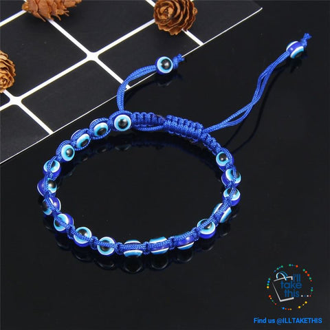 Image of Handmade string evil eye bracelets blue evil eye good Luck bracelet Unisex design - I'LL TAKE THIS