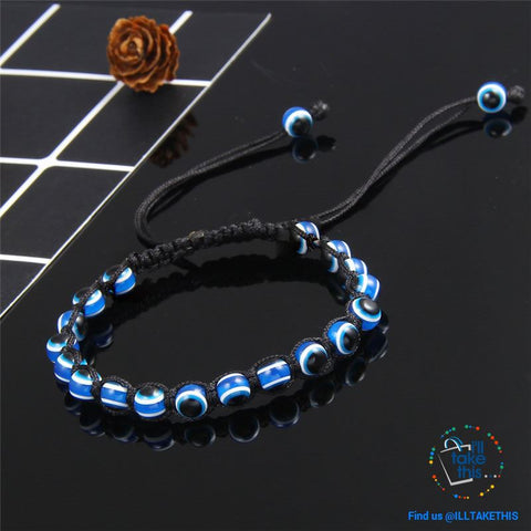 Image of Handmade string evil eye bracelets blue evil eye good Luck bracelet Unisex design - I'LL TAKE THIS
