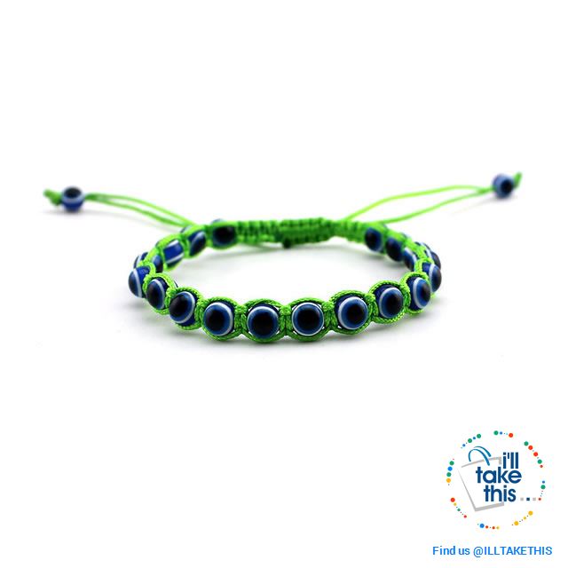 Handmade string evil eye bracelets blue evil eye good Luck bracelet Unisex design - I'LL TAKE THIS