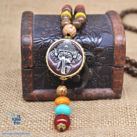 Image of Handmade Buddhist Mala Wood Beads Pendant & Necklace - 11 Statement  Necklaces to choose from - I'LL TAKE THIS