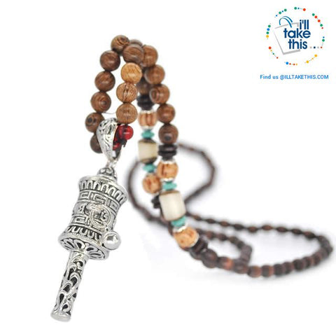 Image of Handmade Buddhist Mala Wood Beads Pendant & Necklace - 11 Statement  Necklaces to choose from - I'LL TAKE THIS