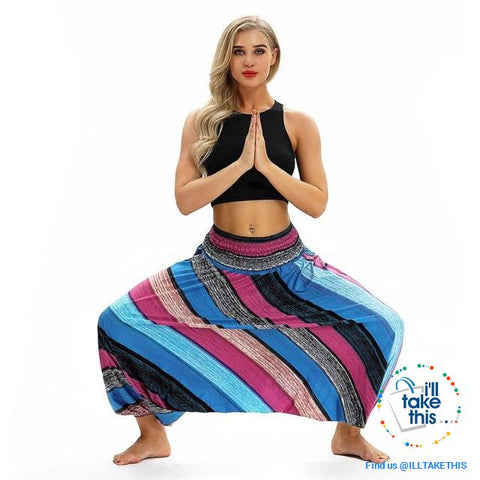 Image of Harem Pants, 25 Unique Bohemian/Hippy Styles with Wide Legs to suit your Yoga, Pilates or Mediation - I'LL TAKE THIS