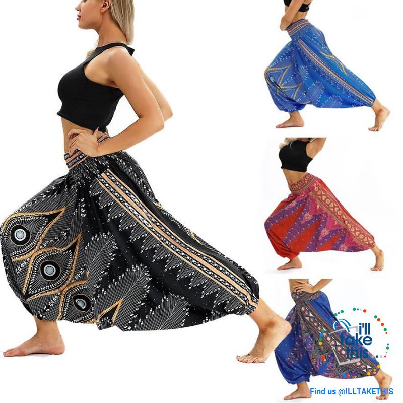 Harem Pants, 25 Unique Bohemian/Hippy Styles with Wide Legs to suit your Yoga, Pilates or Mediation - I'LL TAKE THIS