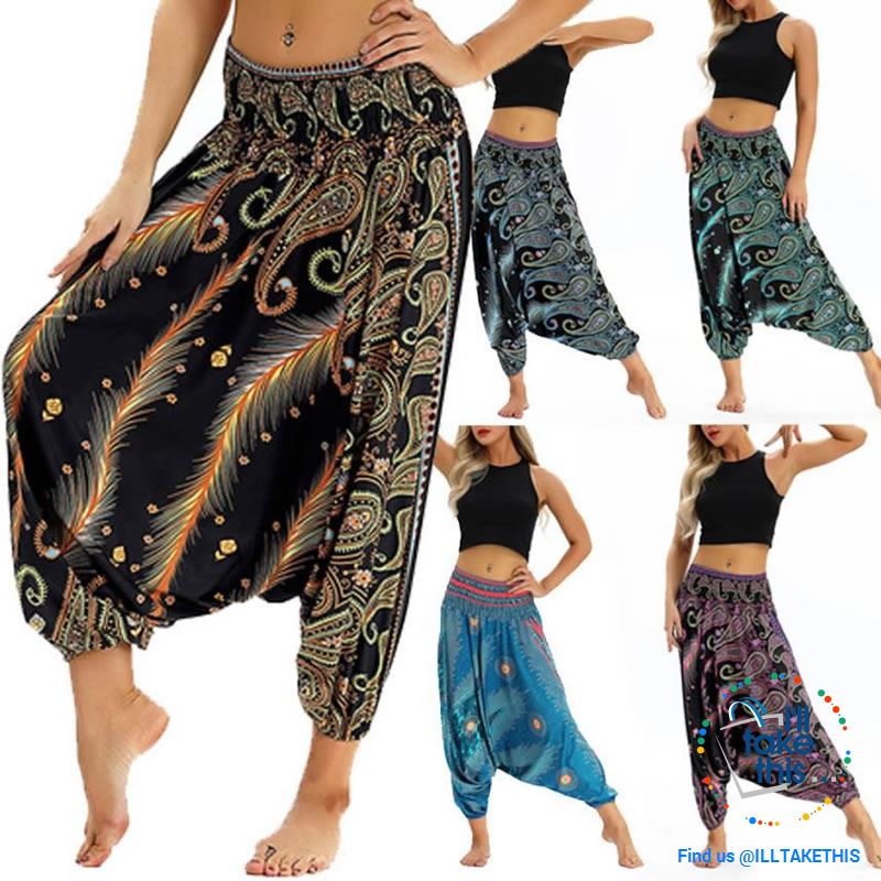 Harem Pants, 25 Unique Bohemian/Hippy Styles with Wide Legs to suit your Yoga, Pilates or Mediation - I'LL TAKE THIS