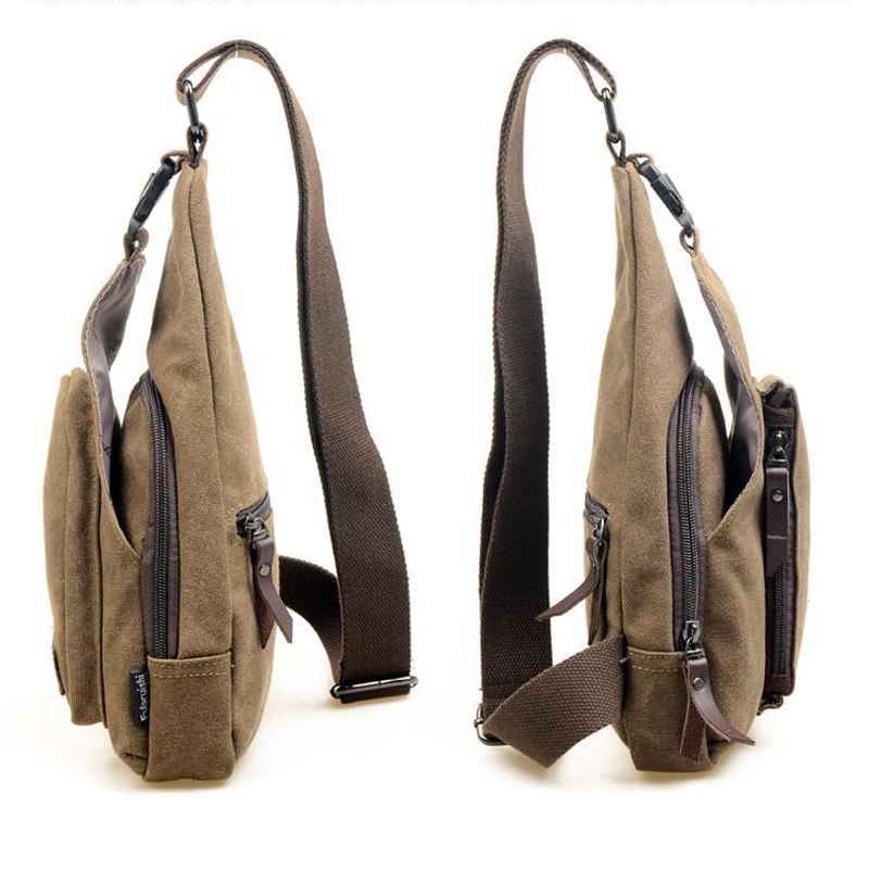 Cross-body Man bag with Rugged style, that's sleek & clean looking 2 Distinct zippered Sections