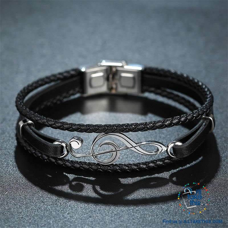 Stainless Steel Guitar or Treble Clef Bracelets/Rope Bangle - Suits all! - I'LL TAKE THIS