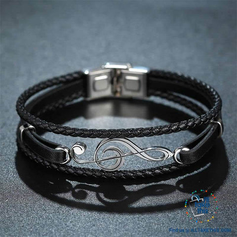 Image of Stainless Steel Guitar or Treble Clef Bracelets/Rope Bangle - Suits all! - I'LL TAKE THIS